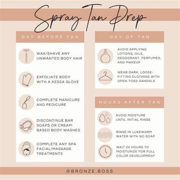 spray tan prep